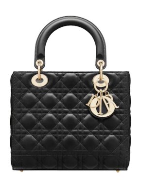 Lambskin Cannage Medium Lady Dior Bag