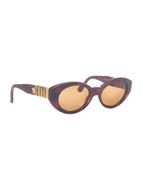 Versace Round Tortoise Shell Tinted Sunglasses