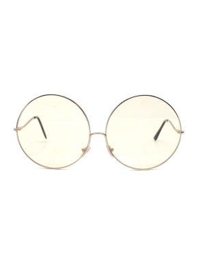 Spektre Large Round Yellow Sunglasses