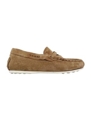 Kids 27 Beige Suede Loafers