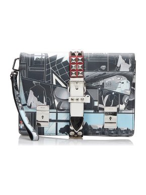 Prada Comic Printed Studded Elektra Clutch