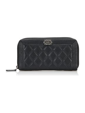 Chanel Caviar Quilted Boy Long Wallet