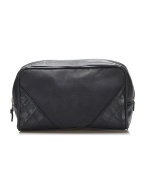 Chanel Black Diamond Stitch Pouch