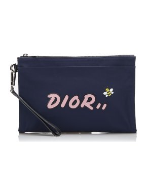 Dior x Kaws Bee Logo Nylon Clutch