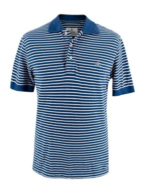 Vivienne Westwood Blue Striped Cotton Polo Shirt