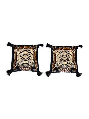 House of Hackney Large Velvet Saber Tassel Cushion 60x60cm