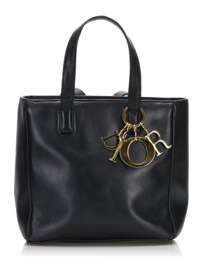 Smooth Lambskin Leather Lady Dior Tote Bag