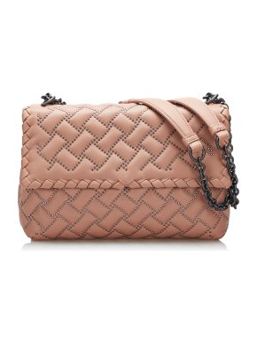 Bottega Veneta Microstud Olimpia S Dahlia Pink Shoulder Bag