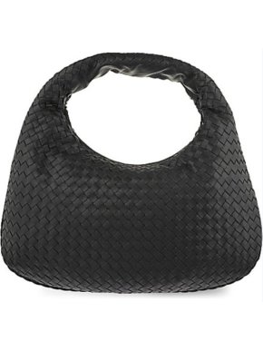 Bottega Veneta Black Nappa Intrecciato Hobo Shoulder Bag
