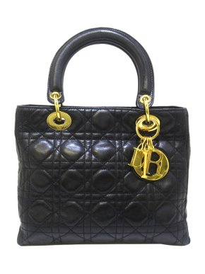 Lambskin Cannage Medium Lady Dior Bag