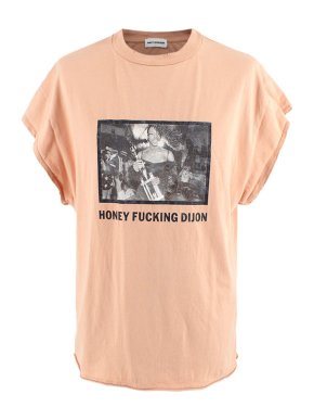 Honey Printed Peach T Shirt