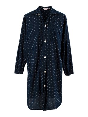 Derek Rose Navy Clover Nightshirt