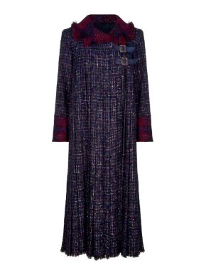 Chanel Paris-Edinburgh Runway Tartan Lesage Tweed Coat