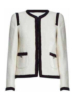 Chanel Cream & Black Tweed Jacket