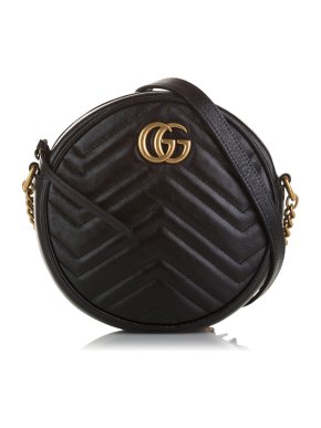 Gucci Mini GG Marmont Matelasse Round Crossbody Bag