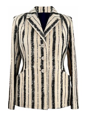Dior Limited Edition Striped Silk Bar 30 Montaigne Jacket