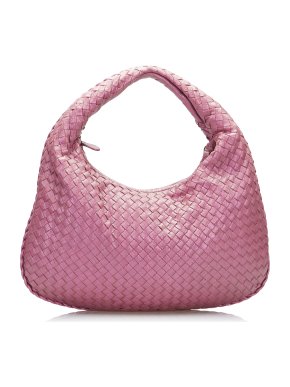 Bottega Veneta Pink Nappa Intrecciato Hobo Bag