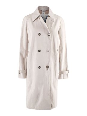 Celine Vintage Double Breasted Cotton Blend Trench Coat