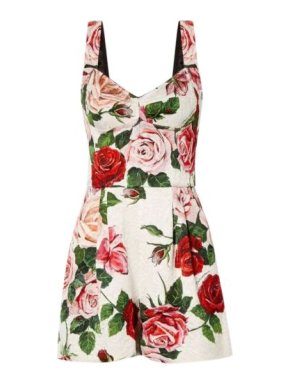 Dolce & Gabbana Floral Brocade Playsuit