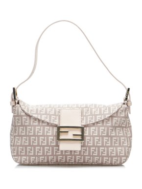 Fendi Zucchino Double Flap Baguette Bag
