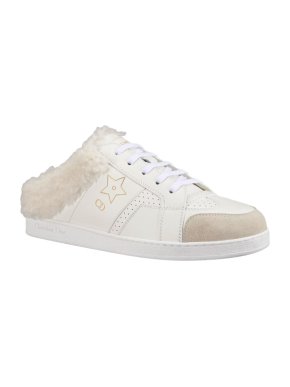 Dior Shearling & Leather Slip-on Star Sneakers