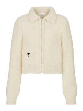 Dior Cream Soft Lightweight Teddy Jacket