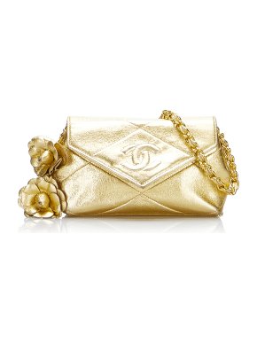 Chanel Mini Matelasse Camellia Chain Shoulder Bag