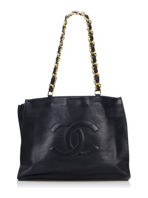 Chanel XL CC Black Lambskin Tote Bag