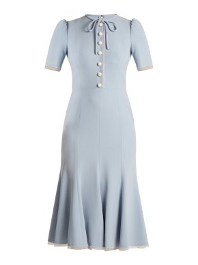 Dolce & Gabbana Powder Blue Middleton Midi Dress