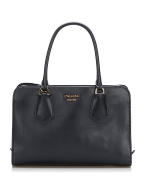 Prada Glace Black Calfskin Tote Bag