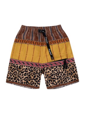 Kapital Patchwork Printed Wide Shorts