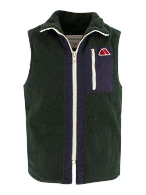 Maison Kitsune Fleece & Rip Stop Cotton Gilet