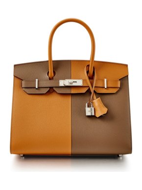Hermes Etoupe and Sesame Epsom Casaque Sellier Birkin 30 PHW