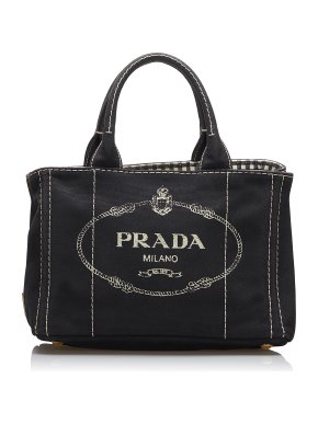 Prada Canapa Logo Canvas Tote Bag