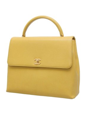 Chanel Yellow Caviar Kelly Handbag