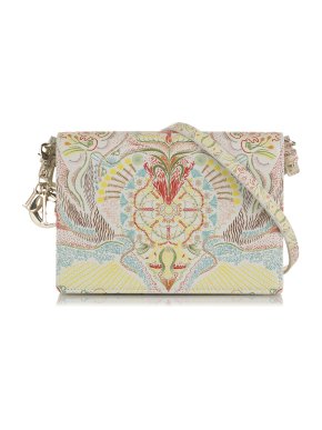 Lady Dior Printed Wallet On Strap