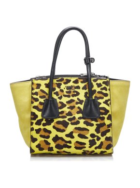 Prada Cavallino Calf Hair Twin Pocket Tote Bag