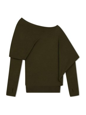 Tom Ford One-shoulder cashmere and silk-blend jumper