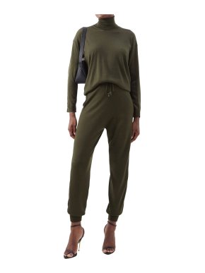 Tom Ford Forest Green Silk and Cashmere Jumper & Joggers