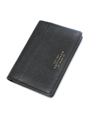 Smythson Grained Leather Small Bi-fold Card Case