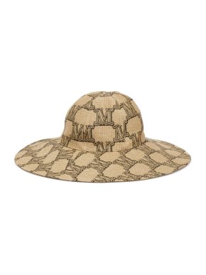 MaxMara Monogram Printed Raffia Sunhat