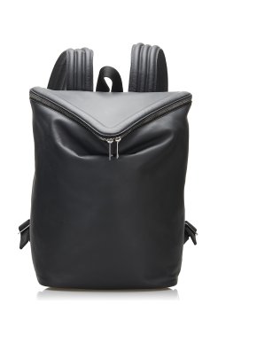 Bottega Veneta Beak Black Leather Backpack