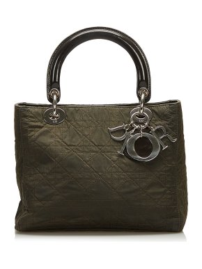 Canvas Cannage Small Lady Dior Bag