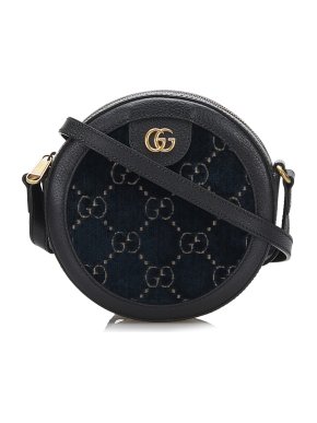 Gucci GG Marmont Round Velvet Crossbody Bag