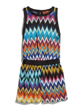 Missoni Mare Multicoloured Metallic Zig Zag Knit Playsuit