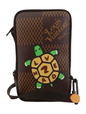 Louis Vuitton x Nigo Giant Damier Ebene Tortoise Double Phone Pouch