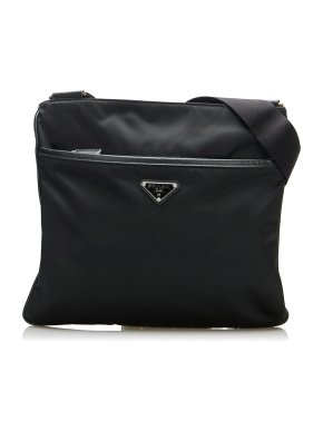 Prada Black Tessuto Messenger Bag