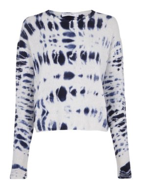 Dior Blue & White Cashmere Tie Dye Jumper