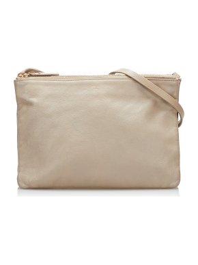 Celine Beige Trio Leather Crossbody Bag