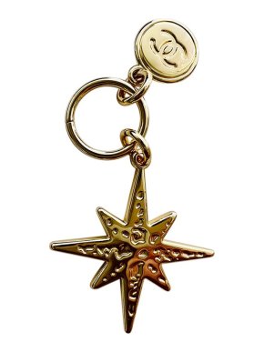 Chanel VIP Gift Gold Tone Key Ring Charm